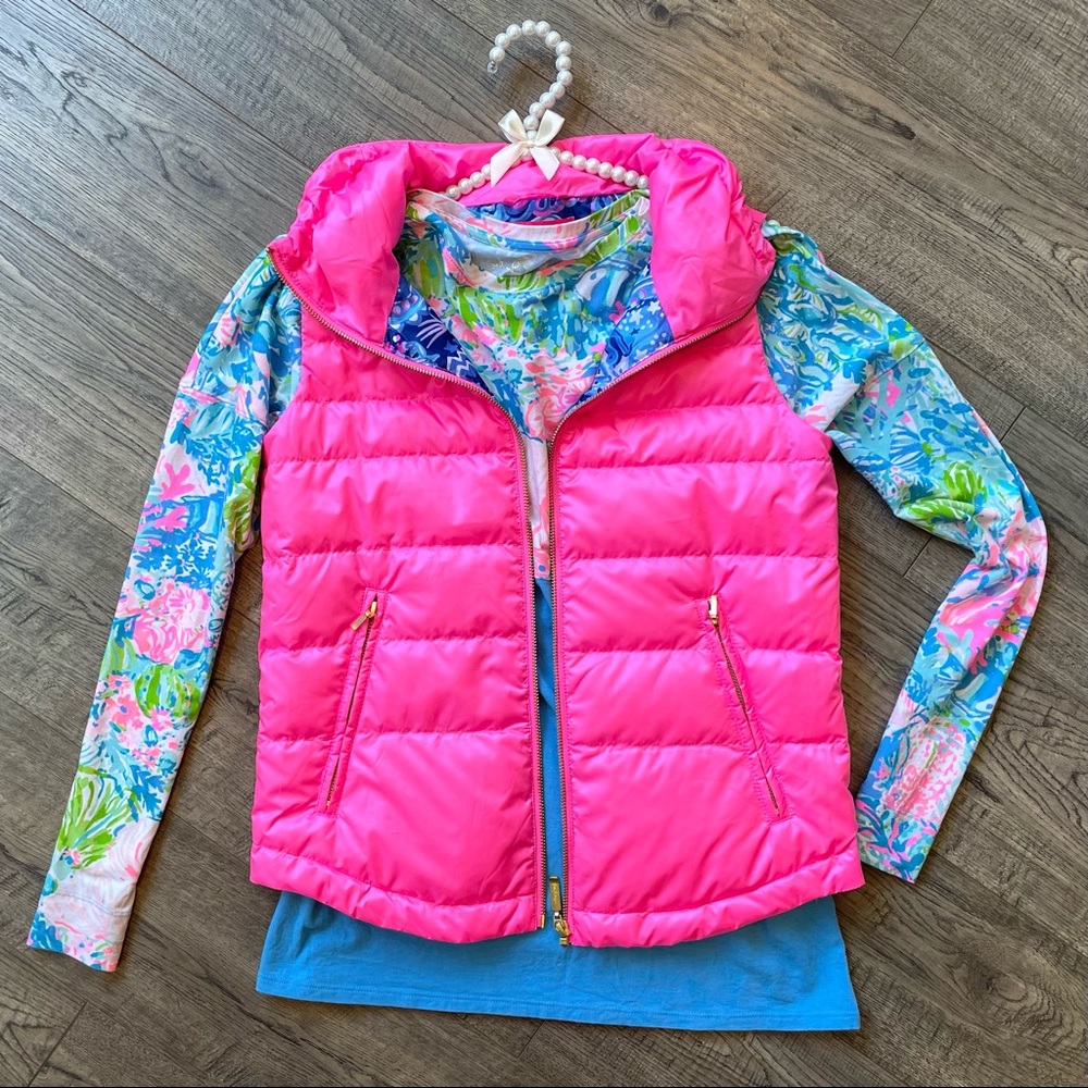 NWT Lilly Pulitzer Palm Paradise Vest - Prosecco Pink
